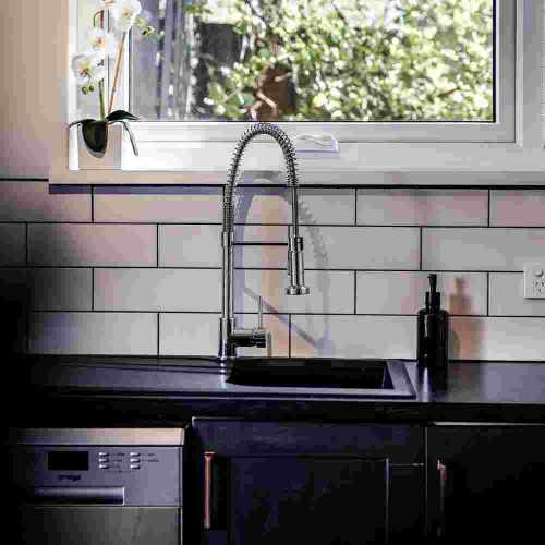 Rose Court Apartment 2 Kitchen with Black sink