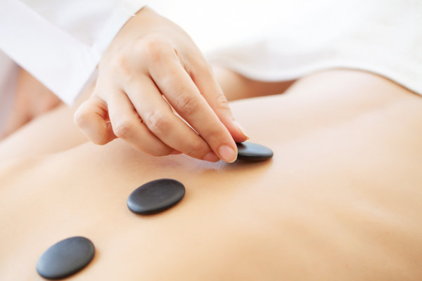 Spa stone massage in day spa in hobart