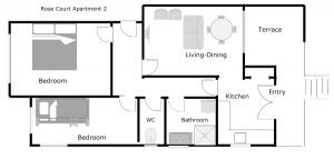 Rose Court Apartment 2 Floor Plan BW